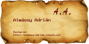 Almássy Adrián névjegykártya